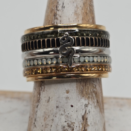 ixxxi ring compleet maat 17 rosé en zilver 25-204