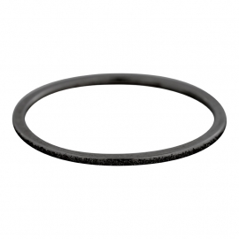 Sandblasted ring 1 mm Zwart
