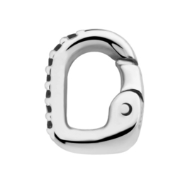 Clip black stones Silver