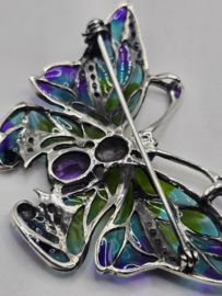 925 zilveren broche, met Amethist