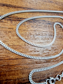 echt zilveren collier, gourmet, 55 cm lengte