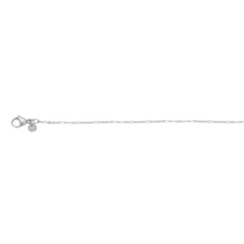 Collier Slim Ball White  Zilver