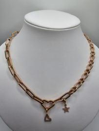 Connect 08 ketting, 48,2 cm lengte Rosé