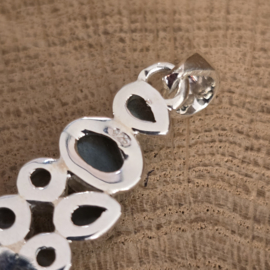Echt zilveren ketting hanger met Labradoriet
