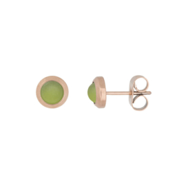 Ear studs matt olive