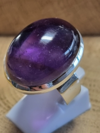 Zilveren ring Amethist maat 19.5