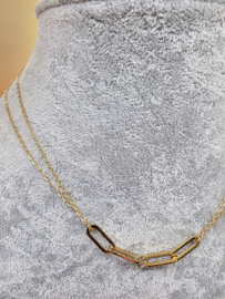 Stainless steel collier,  39 plus 5 cm