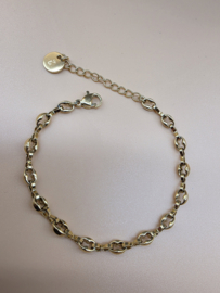 Biba Lief en Joliet armband, stainless steel, goud.