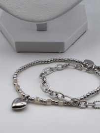 Biba Liet en Joliet sieraden set, stainless steel, 4 delig. 2632