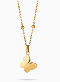 Butterfly necklace gold