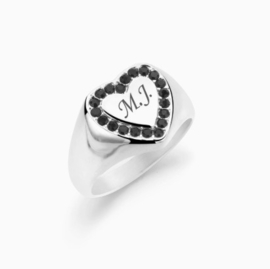 Noir heart silver