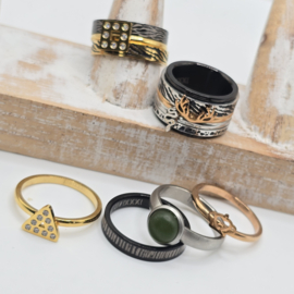 ixxxi ringen set compleet maat 17. 1 basis en 11 vulringen. 25-324