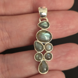 Echt zilveren ketting hanger met Labradoriet