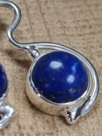 Echt zilveren oorbellen, Lapis Lazuli