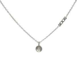 Necklace chain top part base 40 of 50 cm zilver