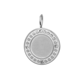 Hanger Zirconia Round gegraveerd met max. 4 initialen