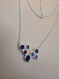 925 Collier met Granaat