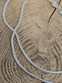 Echt zilveren snake collier, 1.5 mm