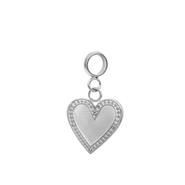 Bedel Zirconia Heart gegraveerd met 3 initialen