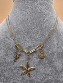 Stainless steel collier,  39 plus 5 cm