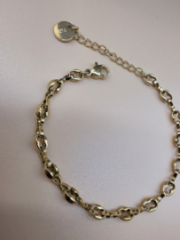 Biba Lief en Joliet armband, stainless steel, goud.