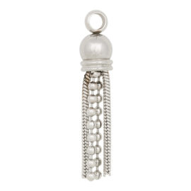 Charm 2 snake & 2 ball zilver