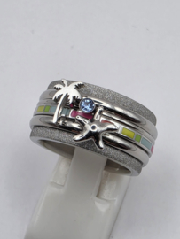 ixxxi ring compleet, maat 17.5 met limited edition basisring.