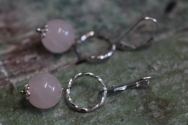 925 zilver en rose quartz