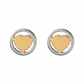 iXXXi JEWELRY oorsteker met hart in gold Diameter 7mm