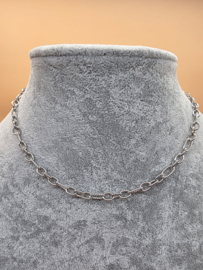 Biba Lief en Joliet ketting, stainless steel, zilver