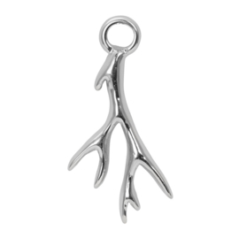 Charm antlers zilver