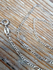 Zilver collier Gourmet : 2,0mm 60 cm lengte