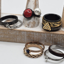 ixxxi ringen set compleet maat 17. 1 basis en 11 vulringen. 25-321