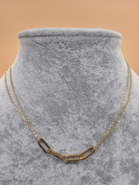 Stainless steel collier,  39 plus 5 cm