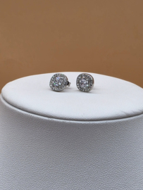 Oorknopjes - vierkant kristal- en zirkoonoxiden