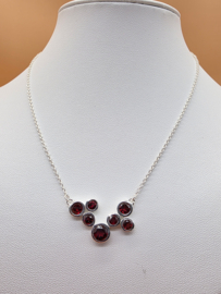 925 Collier met Granaat
