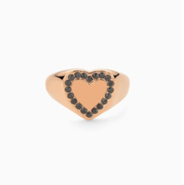 Noir heart rosé gold