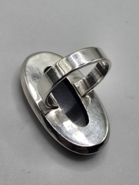 Echt zilveren ring met Labradoriet maat 18.5