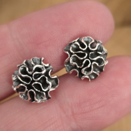 Echt zilveren fantasie oorknopjes
