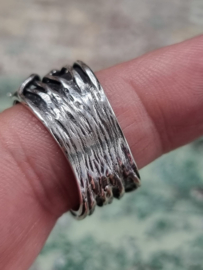 Echt zilveren ring maat 19 S1