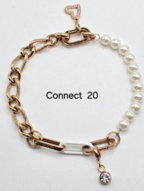 Connect  20 armband compleet, 3 verschillende maten. Rosé