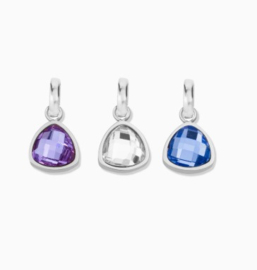 Birthstone charm silver