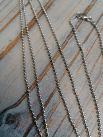 Bolletjes collier, 2 mm breed, 110 cm