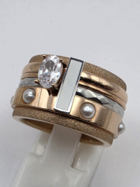 ixxxi ring compleet, maat 17.5 met limited edition basisring.