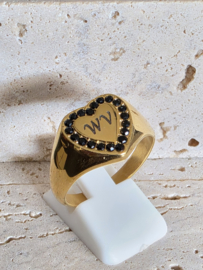 Noir heart rosé gold