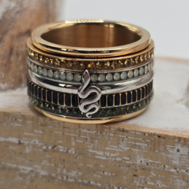 ixxxi ring compleet maat 17 rosé en zilver 25-204