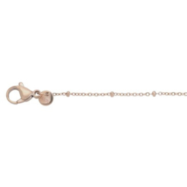 Collier Slim Ball rosé 50 cm plus 5 cm verlenging