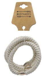 Hairtie bracelet beige