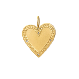 Hanger Zirconia Heart gegraveerd met 3 initialen