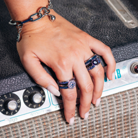 Vulring Midnight Capri Blue Zilver